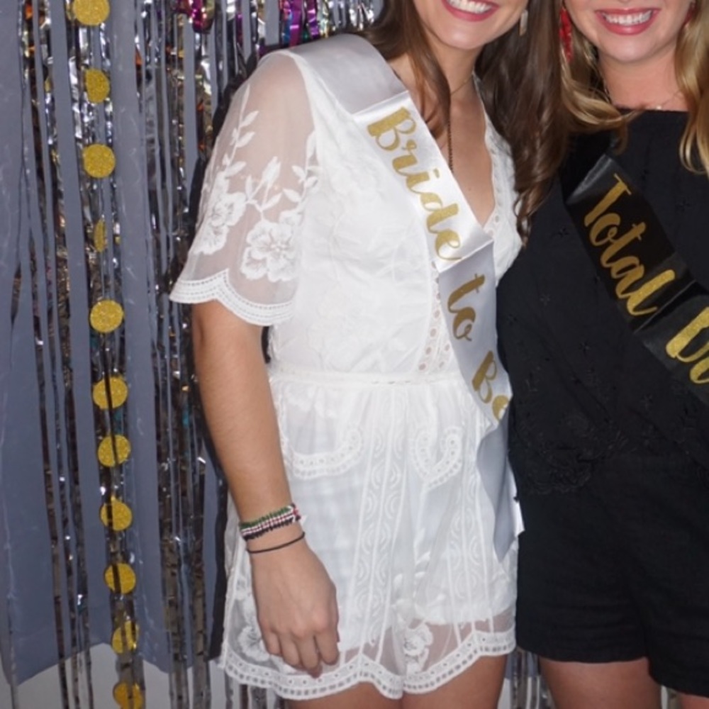 White lace romper